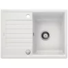   BLANCO ZIA 45S Compact PD Silgranit PuraDur II fehér színű egymedencés gránit mosogatótálca / csepptálcás gránit beépíthető mosogató, excenterrel, 524715