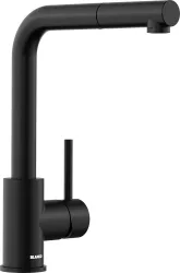 BLANCO MILA-S csaptelep, matt fekete, magas nyomású, L alakú kifolyócső, 526660