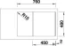 BLANCO SONA 45 S Silgranit mosogatótálca, vulkánszürke, excenter nélkül, 527332 BLANCO SONA 45 S Silgranit mosogatótálca, vulkánszürke, excenter nélkül, 527332