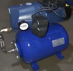 BRH Hidrofor 750W + 24L tartály, csatlakozás: 2x1", Hmax: 50m, Qmax: 70l / perc, házi vízmű / vízellátó telep, hidrofor, önfelszívó kerti szivattyú / öntözőszivattyú manométerrel / nyomásmérővel,  BRH-1390