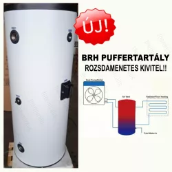 BRH Hőszivattyú puffertartály / hőszigetelt puffertároló hőszivattyúhoz 80 l-es / 80 literes, rozsdamentes, hőszigetelés 5cm, Csonkok BM: 4x6/4", 3x1/2", álló vagy fali / falra is szerelhető kivitel BRH Hőszivattyú puffertartály / hőszigetelt puffertároló hőszivattyúhoz 80 l-es / 80 literes, rozsdamentes, hőszigetelés 5cm, Csonkok BM: 4x6/4", 3x1/2", álló vagy fali / falra is szerelhető kivitel