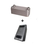   BRH Lemezes hőcserélő + ajándék szigetelés 50 lemez, kis ellenállású, max 12,7 m3/h, 4x1", 124x304x133 mm, felület: 1,5 m2, 50 forrasztott lemezes, BRH-51