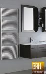   BRH Chromfort 600x1250 mm-es (600x1200) fürdőszobai törölközőszárítós radiátor / törölközőszárító, 60x125 cm-es, íves kivitel, króm színű / krómozott, kötéstávolság: 550 mm, BRH-55 / BRH 55