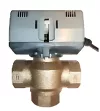   BRH motoros, 3 járatú (2 utú) váltószelep 3/4"-os BB-s + motor 230V, 50Hz 6mp zárási idő, Kvs=4.6, SPDT, komplett kétutú szelep motorral együtt, BRH-670