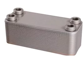 BRH Lemezes hőcserélő 50 lemez, kis ellenállású, max 12,7 m3/h, 4x5/4", 124x304x133mm, felület: 1,5 m2, 50 forrasztott lemezes, BRH-87 BRH Lemezes hőcserélő 50 lemez, kis ellenállású, max 12,7 m3/h, 4x5/4", 124x304x133mm, felület: 1,5 m2, 50 forrasztott lemezes, BRH-87