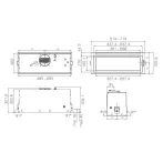  ELICA LANE MBL/A/72 beépíthető páraelszívó, 72 cm, matt fekete, PRF0165834