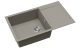 EVIDO Cubo XL 6S Compact beépíthető gránit mosogatótálca egymedencés + csepegtetős / 1 medencés + kicsi csepptálcás mosogató tálca, platina, középszürke / semleges szürke színű, 860x500 mm-es / 86x50 cm-es, 442060