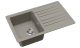 EVIDO Home 45S beépíthető gránit egymedencés + csepegtetős mosogatótálca / 1 medencés + csepptálcás mosogató tálca platina, középszürke / semleges szürke színű, 765x460 mm-es, 442065