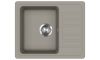   EVIDO Home 45S Compact kisméretű beépíthető gránit mosogatótálca egymedencés + csepegtetős / 1 medencés + csepptálcás mosogató, platina, középszürke / semleges szürke színű, 575x460 mm-es, 442066