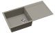 EVIDO Cubo XL 6S beépíthető gránit mosogatótálca egymedencés + csepegtetős / 1 medencés + csepptálcás mosogató tálca, platina, középszürke / semleges szürke színű, 100x500 mm-es / 100x50 cm-es, 442559
