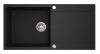   EVIDO Cubo XL 6S beépíthető gránit mosogatótálca egymedencés + csepegtetős / 1 medencés + csepptálcás mosogató tálca, sötétszürke színű / antracit, 100x500 mm-es / 100x50 cm-es, 105536