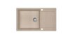   EVIDO Cubo XL 6S Compact beépíthető gránit mosogatótálca egymedencés + csepegtetős / 1 medencés + kicsi csepptálcás mosogató tálca, homok színű / homokbézs, 860x500 mm-es / 86x50 cm-es, 105538