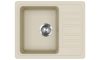   EVIDO Home 45S Compact kisméretű beépíthető gránit mosogatótálca egymedencés + csepegtetős / 1 medencés + csepptálcás mosogató, világos bézs színű, 575x460 mm-es, 105549