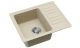 EVIDO Home 45S Compact kisméretű beépíthető gránit mosogatótálca egymedencés + csepegtetős / 1 medencés + csepptálcás mosogató, világos bézs színű, 575x460 mm-es, 105549