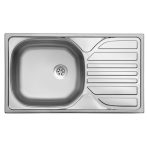   EVIDO BASIC MINI rozsdamentes mosogató, csepegtető, 76x43,5 cm, 1 1/2", natúr, 105681