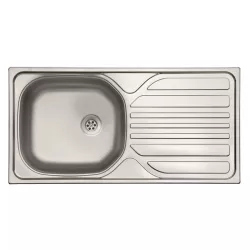 EVIDO BASIC roszdamentes mosogató, csepegtető, 86x43,5 cm, 1 1/2", natúr, 105685