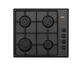 EVIDO RUSTIC-H 60A gáz főzőlap, 60 cm, 4 égő, zománcozott edénytartó, antracit/bronz, HGR60A.1