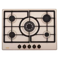 EVIDO RUSTIC-H 70C gáz főzőlap, 70 cm, 5 égő, WOK, bézs/bronz, HGR70C.1