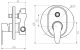 FERRO Algeo falba / falsík alá építhető kétfunkciós / két funkciós egykaros króm kerámiabetétes zuhany csaptelep automata zuhanyváltóval / BAG7P