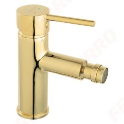 FERRO Fiesta Bright Gold egykaros bidé / bide / bidet csaptelep, design / dizájn, különleges, formatervezett, automata lefolyóval, fényes arany színű kivitel, BFI6G