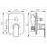FERRO Alba VerdeLine design / dizájn különleges formatervezett falba / falsík alá építhető / beépíthető / falba építhető, egykaros króm kerámiabetétes zuhany csaptelep automata zuhanyváltóval, BLB7PVL