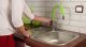 FERRO Zumba egykaros álló magas ívű konyhai mosogató csaptelep, kerámiabetétes, elforgatható, flexibilis fehér kifolyóval / BZA4W