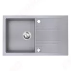   FERRO MEZZO II 1-medencés csepptálcás gr. mosogató / egymedencés mosogatótálca csepptálcával 48/78 / szürke / DRGM48/78GA