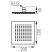 FERRO Slim - mennyezeti fém fejzuhany 200x200 mm-es, 20x20 cm-es, esőztető, króm, DSN04