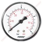   FERRO, Nyomásmérő hátsó csatlakozású 4 bar, Ø63 mm, 1/4", M6304A
