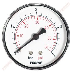 FERRO, Nyomásmérő hátsó csatlakozású 4 bar, Ø63 mm, 1/4", M6304A