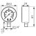 FERRO, Nyomásmérő alsós csatlakozású 4 bar, Ø63 mm, 1/4", M6304R