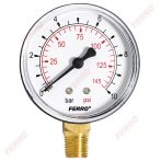   FERRO, Nyomásmérő alsós csatlakozású 10 bar, Ø63 mm, 1/4", M6310R