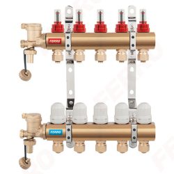 3-körös osztó-gyűjtő termofejezhető csatlakozási lehetőséggel, áramlásmérővel, standard, N-RZP03S