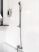 FERRO Quadro zuhanyszett, design 1 funkciós szögletes fej, kézizuhany, zuhanyrúddal, piperetartó polc, fém zuhanycsővel, könnyű vízkőtelenítés, szögletes design, króm / N110