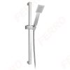   FERRO Sinus - csúszórudas / fali állítható zuhanytartós zuhanyszett 1 funkciós kézizuhany, szögletes design, króm kivitel, N170B