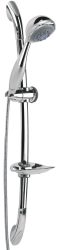 FERRO Avo zuhanyszett, állítható zuhanytartóval, csúszkás, 80 cm, 3 funkciós fejjel, króm / N53