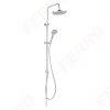   FERRO WIZARD állítható csúszkás zuhanyrendszer fej- és kézizuhannyal, kerek design, króm, NP45