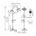 FERRO Algeo zuhanyrendszer komplett,  fejzuhany kézizuhannyal és csapteleppel, kör alakú, könnyű vízkőtelenítés, króm / NP71-BAG7U