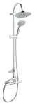   FERRO Trinity komplett zuhanyrendszer / fejzuhany kézizuhannyal és csapteleppel, kör alakú / kerek design, könnyű vízkőtelenítés, króm, NP71-TRM7U