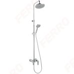   FERRO Algeo komplett esőztető zuhanyrendszer és kádcsaptelep zuhanyszettel, kádban történő zuhanyozáshoz is ideális kivitel, NP78-BAG13U