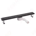 ORA rozsdamentes acél zuhanyfolyóka polírozott ráccsal 70 cm, fekete, FERRO, OL1-70-BL ORA rozsdamentes acél zuhanyfolyóka polírozott ráccsal 70 cm, fekete, FERRO, OL1-70-BL
