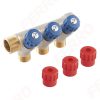   FERRO ivóvizes / HMV / használati melegvízhez / szaniter osztó 3/4"x1/2" - 4 körös / 4 utas, RDW200400
