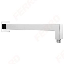 FERRO Fali zuhanykar fejzuhanyhoz, szögletes, hossz.: 350 mm, króm, RN350K