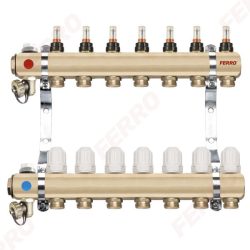 FERRO, 1" 6-körös osztó-gyűjtő, RZP06S