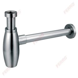 FERRO Ovális búraszifon G5/4”x32 mm, króm / S286