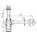 FERRO Ovális búraszifon G5/4”x32 mm, króm / S286