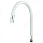   FERRO Elastico - rugalmas / flexibilis / hajlítható kifolyócső mosogató csaptelephez, fehér színű kivitel, W100W-B
