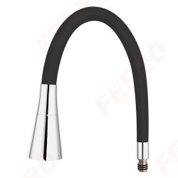 FERRO ELASTICO II kifolyó konyhai csaptelepekhez, 2F, fekete, W101B-B