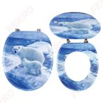   FERRO, medvemintás wc ülőke fém zsanérokkal, festett MDF, WC/MEDVEDI