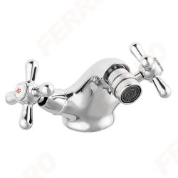 FERRO Retro New Bidécsaptelep / bide / bidet / bidé csaptelep / automata leeresztő szettel / króm / XD6